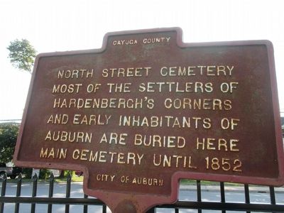 North Street Cemetery Marker. Click for full size. North Street Cemetery Marker image. Click for full size.