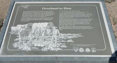 Overland to Zion Marker image. Click for full size.