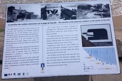 Le sacrifice des soldats am�ricains sur la plage de Vierville Marker image. Click for full size.