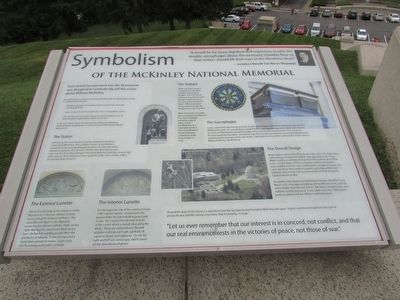 Symbolism of the McKinley National Memorial Marker image. Click for full size.
