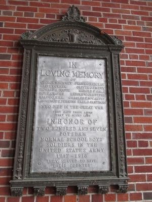WWI Potsdam Normal School Memorial. Click for full size. WWI Potsdam Normal School Memorial image. Click for full size.