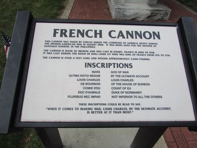French Cannon Marker image. Click for full size.