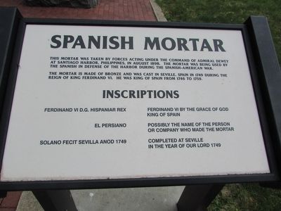 Spanish Mortar Marker image. Click for full size.