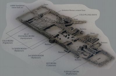Roman Military Bathhouse, Bothwellhaugh Marker. Click for full size. Roman Military Bathhouse, Bothwellhaugh Marker image. Click for full size.