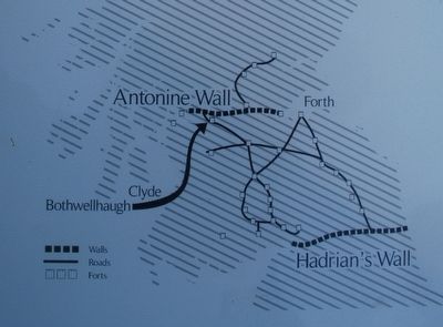 Antonine Wall & Hadrian's Wall Map image. Click for full size.