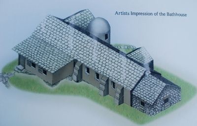 Roman Military Bathhouse, Bothwellhaugh Art image. Click for full size.