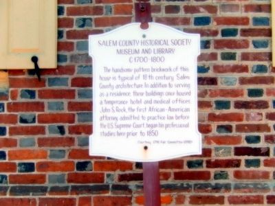 Salem County Historical Society Museum and Library Marker image. Click for full size.