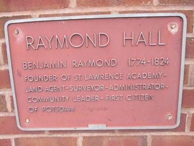 Raymond Hall Marker image. Click for full size.