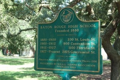 Baton Rouge High School Marker image. Click for full size.