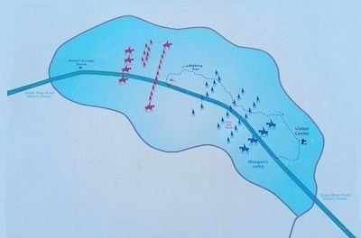 The Continental Army at Cowpens Marker Map image. Click for full size.