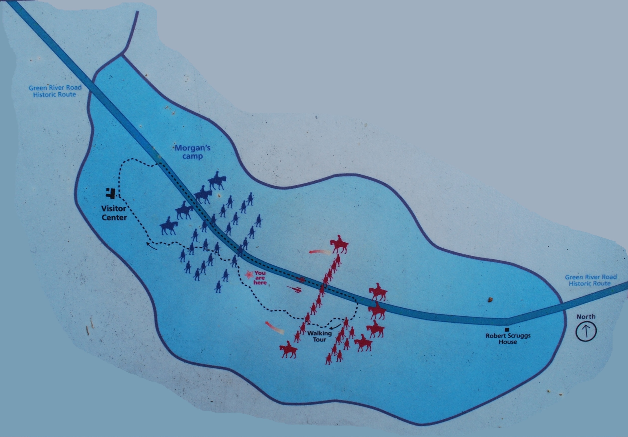 Skirmishers Retreat, British Advance Marker Map