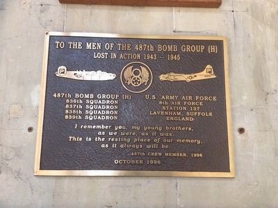 487th Bomb Group Marker (refurbished) image. Click for full size.