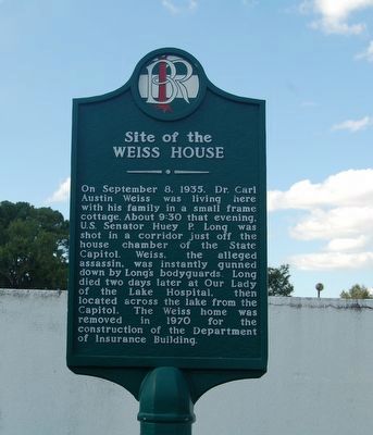 Site of the Weiss House Marker image. Click for full size.