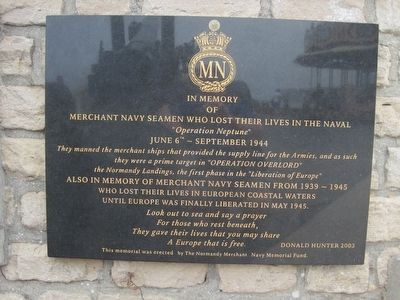 Merchant Navy Seamen Memorial Marker image. Click for full size.
