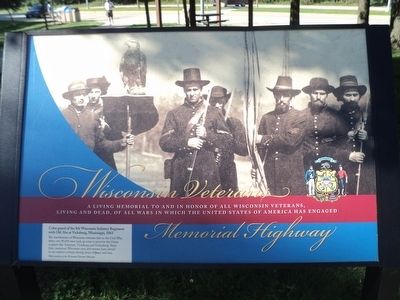 Wisconsin Veterans Memorial Highway Marker image. Click for full size.