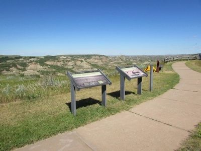 Markers at the Painted Canyon image. Click for full size.