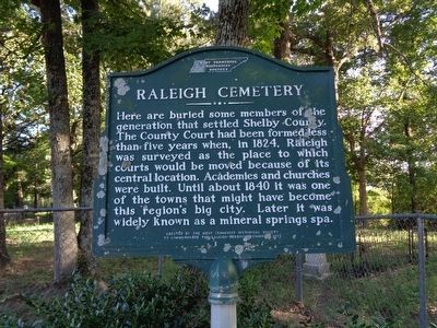Raleigh Cemetery Marker. Click for full size. Raleigh Cemetery Marker image. Click for full size.