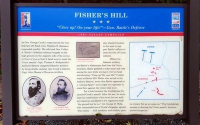 Fisher�s Hill Marker image. Click for full size.