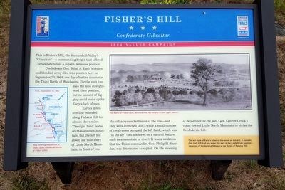 Fisher's Hill Marker (slightly modified) image. Click for full size.