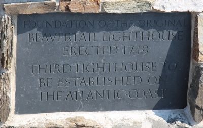 Foundation of the Original Beavertail Lighthouse Marker image. Click for full size.