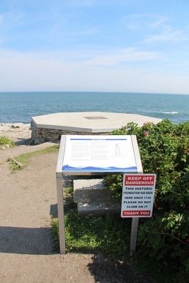 Foundation of the Original Beavertail Lighthouse Marker image. Click for full size.