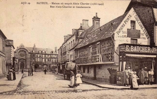 <i>Bayeux - Maison o naquit Alain Chartier (1386-1449)</i> image. Click for full size.