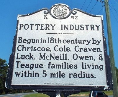 Pottery Industry Marker image. Click for full size.