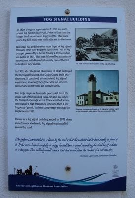 Fog Signal Building Marker. Click for full size. Fog Signal Building Marker image. Click for full size.