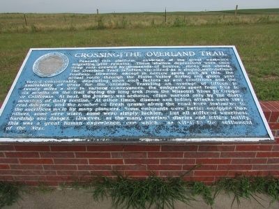 Crossing the Overland Trail Marker image. Click for full size.