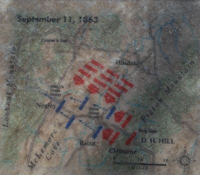 Skirmish at McLemore’s Cove Marker Map image. Click for full size.