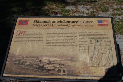 Skirmish at McLemores Cove Marker image. Click for full size.
