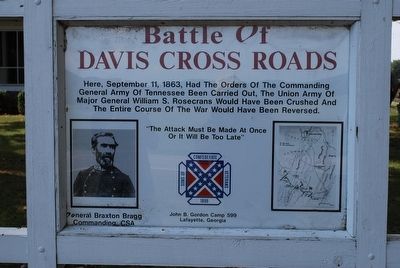 Battle of Davis Cross Roads- Old Marker image. Click for full size.