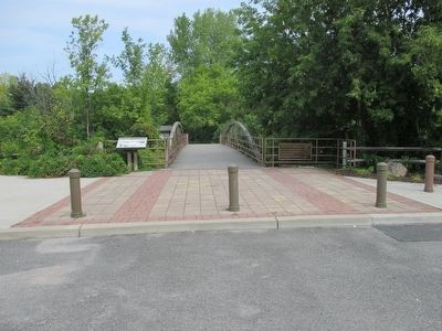 The King Iron Bowstring Bridge & Marker image. Click for full size.