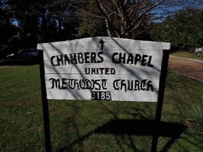 Chambers Chapel United Methodist Church Hand Painted Sign image. Click for full size.