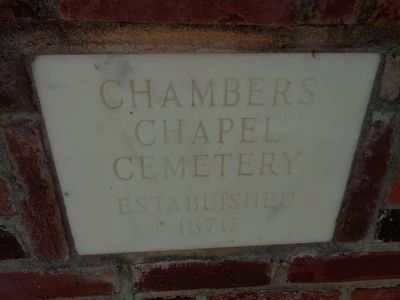 Chambers Chapel Cemetery Cornerstone image. Click for full size.