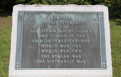 Memorial to the Veterans of Jamestown Marker image. Click for full size.
