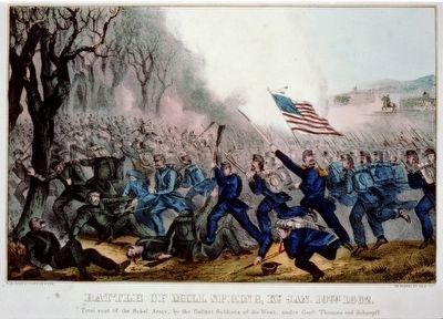 <i>Battle of Mill Spring, Ky. Jan. 19th 1862.</i> image. Click for full size.