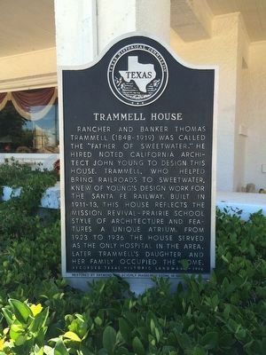 Trammell House Marker image. Click for full size.