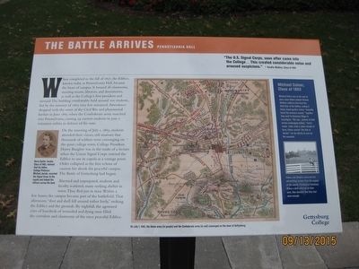 The Battle Arrives Marker image. Click for full size.