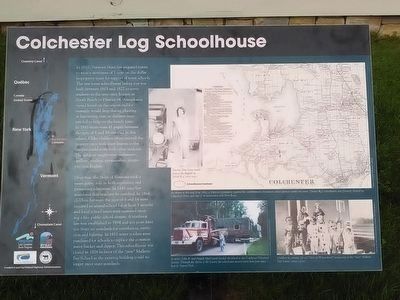 Colchester Log Schoolhouse Marker image. Click for full size.