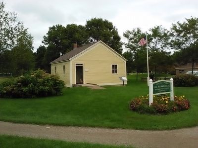 Colchester Log Schoolhouse & Marker image. Click for full size.