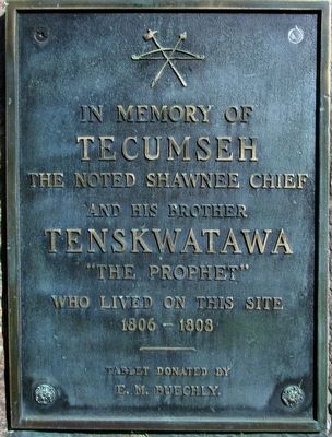 In Memory of Tecumseh Marker. Click for full size. In Memory of Tecumseh Marker image. Click for full size.