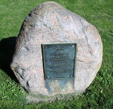 In Memory of Tecumseh Marker. Click for full size. In Memory of Tecumseh Marker image. Click for full size.