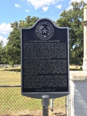 Harris Creek Cemetery Marker image. Click for full size.