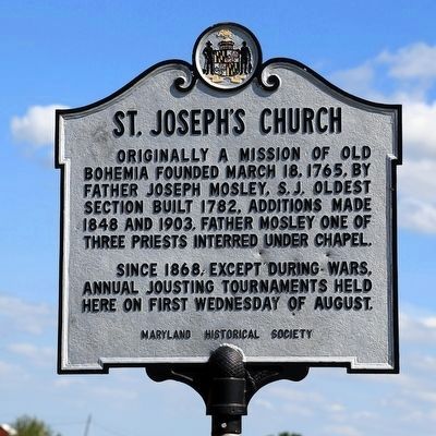 St. Joseph’s Church Marker image. Click for full size.