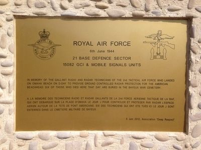 Royal Air Force 6 June 1944 Marker image. Click for full size.