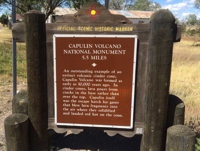 Capulin Volcano National Monument Marker (Front) image. Click for full size.