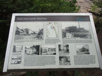Water Street and the Third Dam Marker image. Click for full size.
