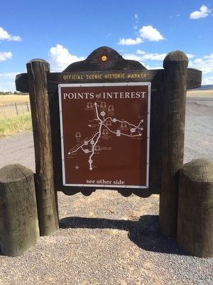 Marker reverse side showing nearby points of interest. image. Click for full size.