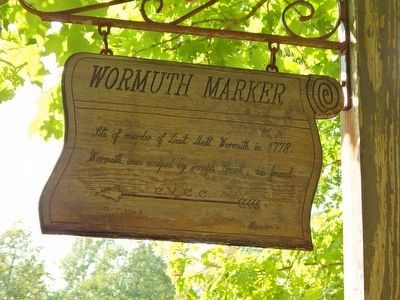 Lieutenant Wormuth Killed Marker image. Click for full size.